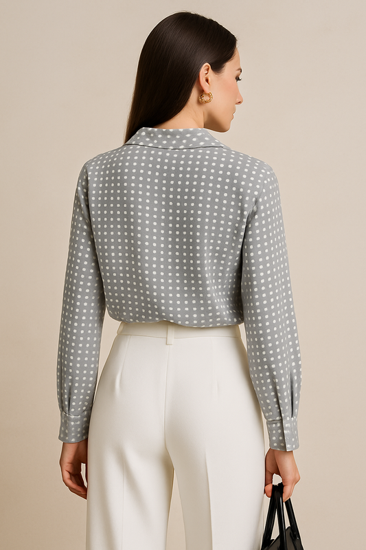 The Misty Dot Cotton Shirt