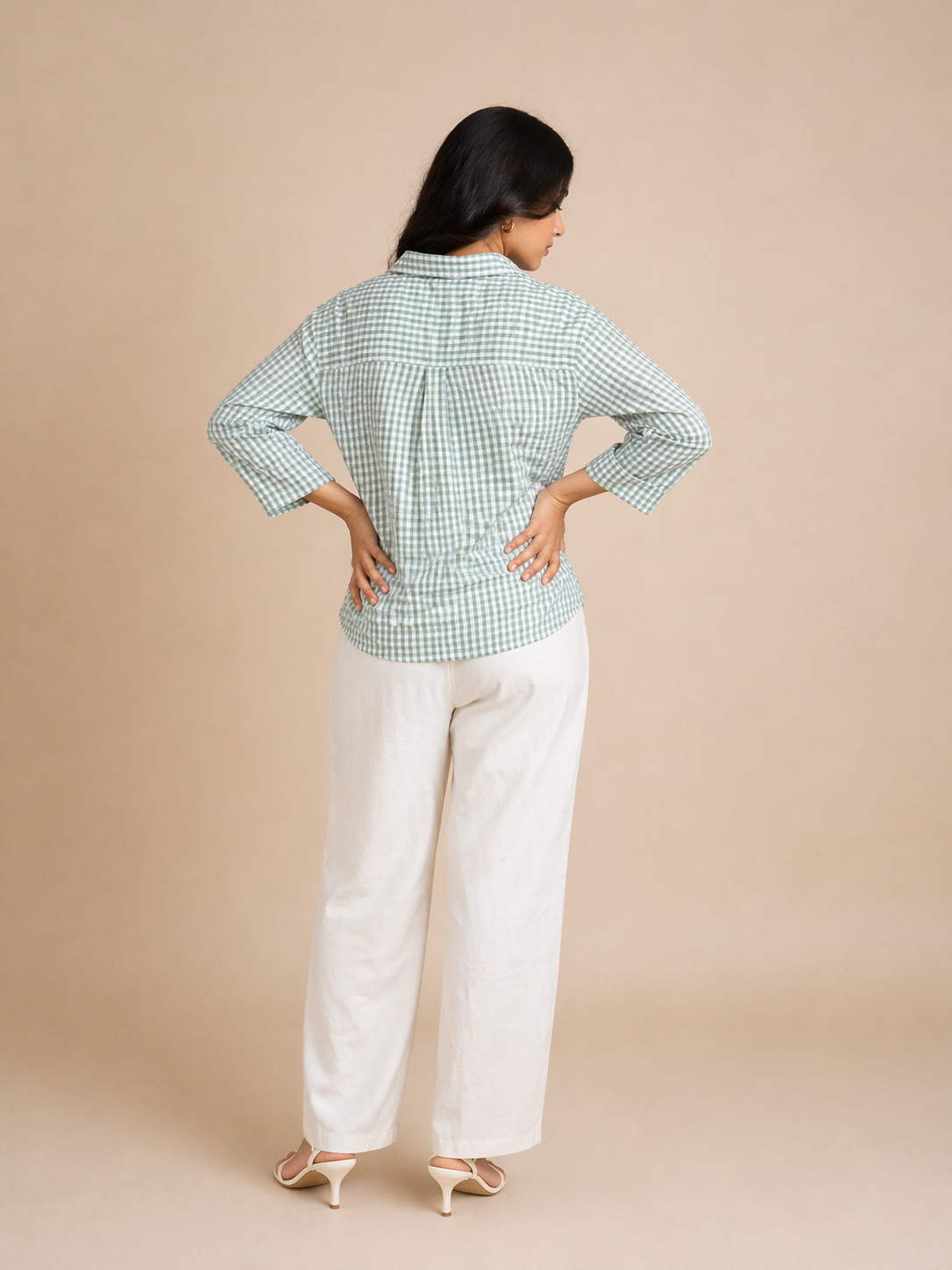 Gingham Cotton Seersucker Shirt