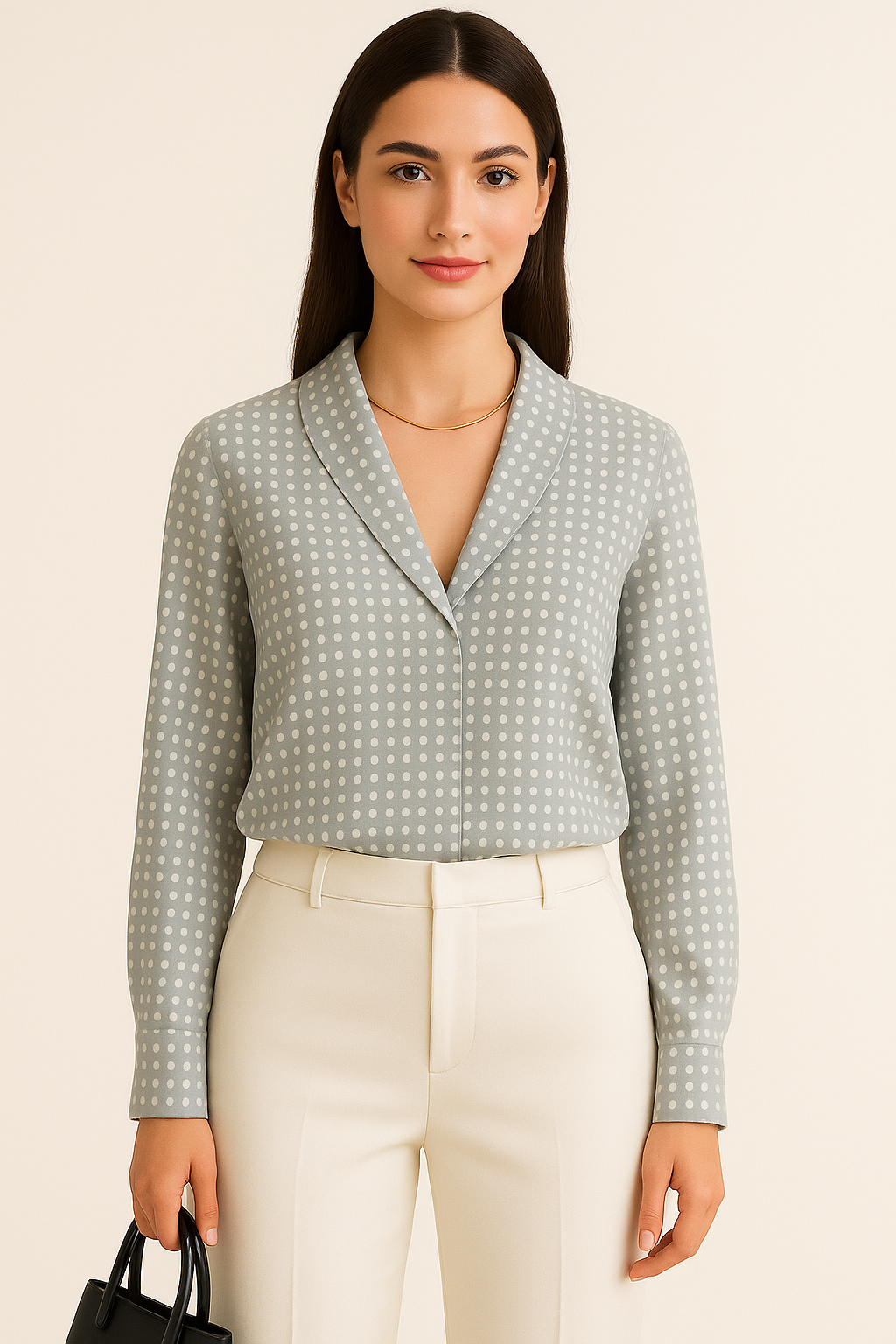 The Misty Dot Cotton Shirt