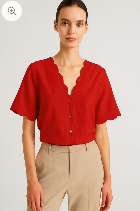 Crimson Grace Scallop Top