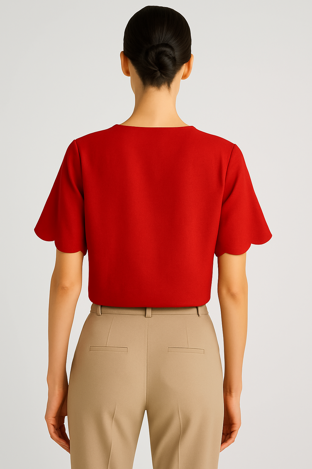 Crimson Grace Scallop Top