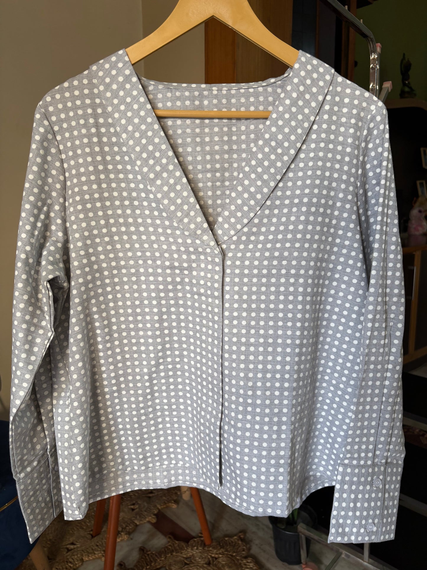 The Misty Dot Cotton Shirt