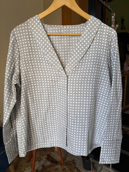 The Misty Dot Cotton Shirt